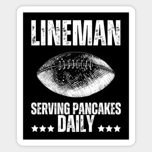 Lineman Serving Pancakes Daily Magnet